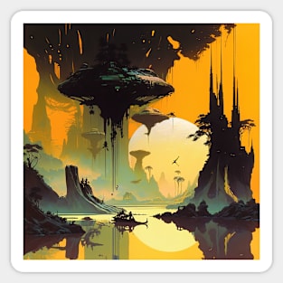 alien planet Sticker